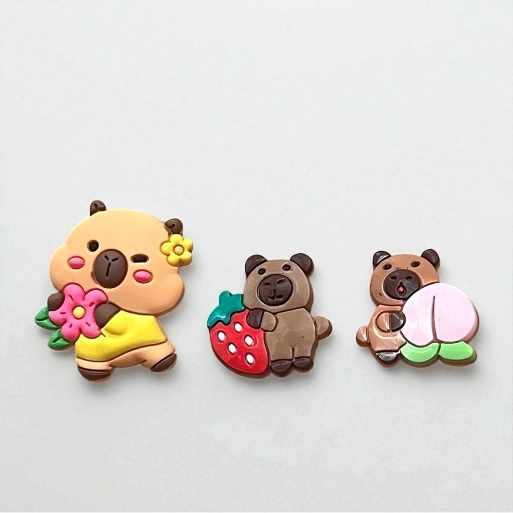 🤯5/$25🤯 Capybara Light Up Croc Charm Set Of 3